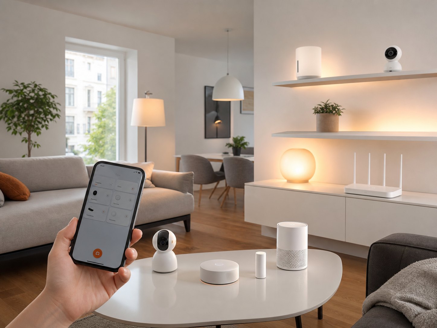 Xiaomi smart home devices in a bright room